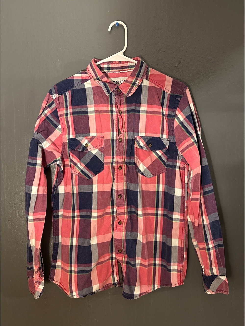 Iron Co. Men's Small Plaid Button-Up Shirt